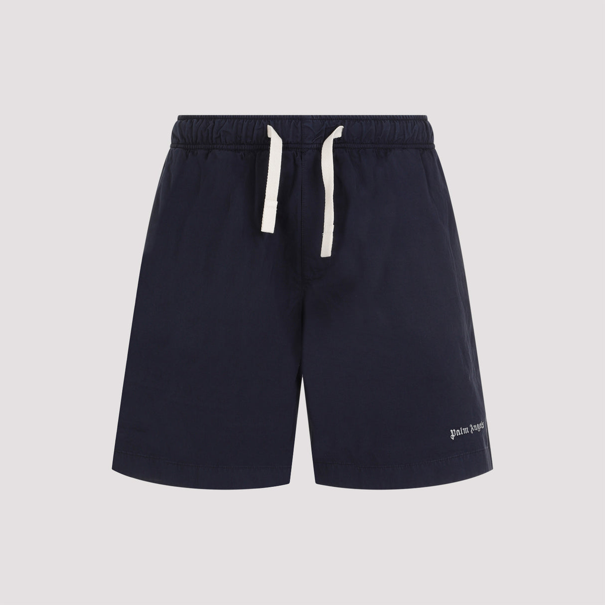 PALM ANGELS Navy Blue Classic Logo Bermuda Shorts for Men