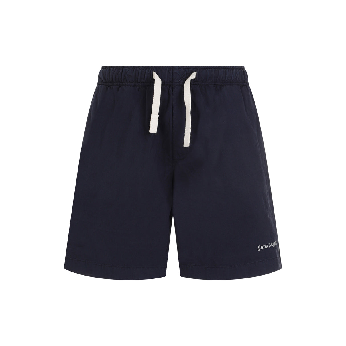 PALM ANGELS Navy Blue Classic Logo Bermuda Shorts for Men