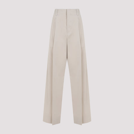 BOTTEGA VENETA Loose Fit Cotton-Silk Pants