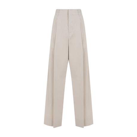 BOTTEGA VENETA Loose Fit Cotton-Silk Pants