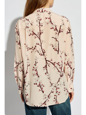 ALEXANDER MCQUEEN Cherry Blossom Print Cotton Shirt for Men - FW24