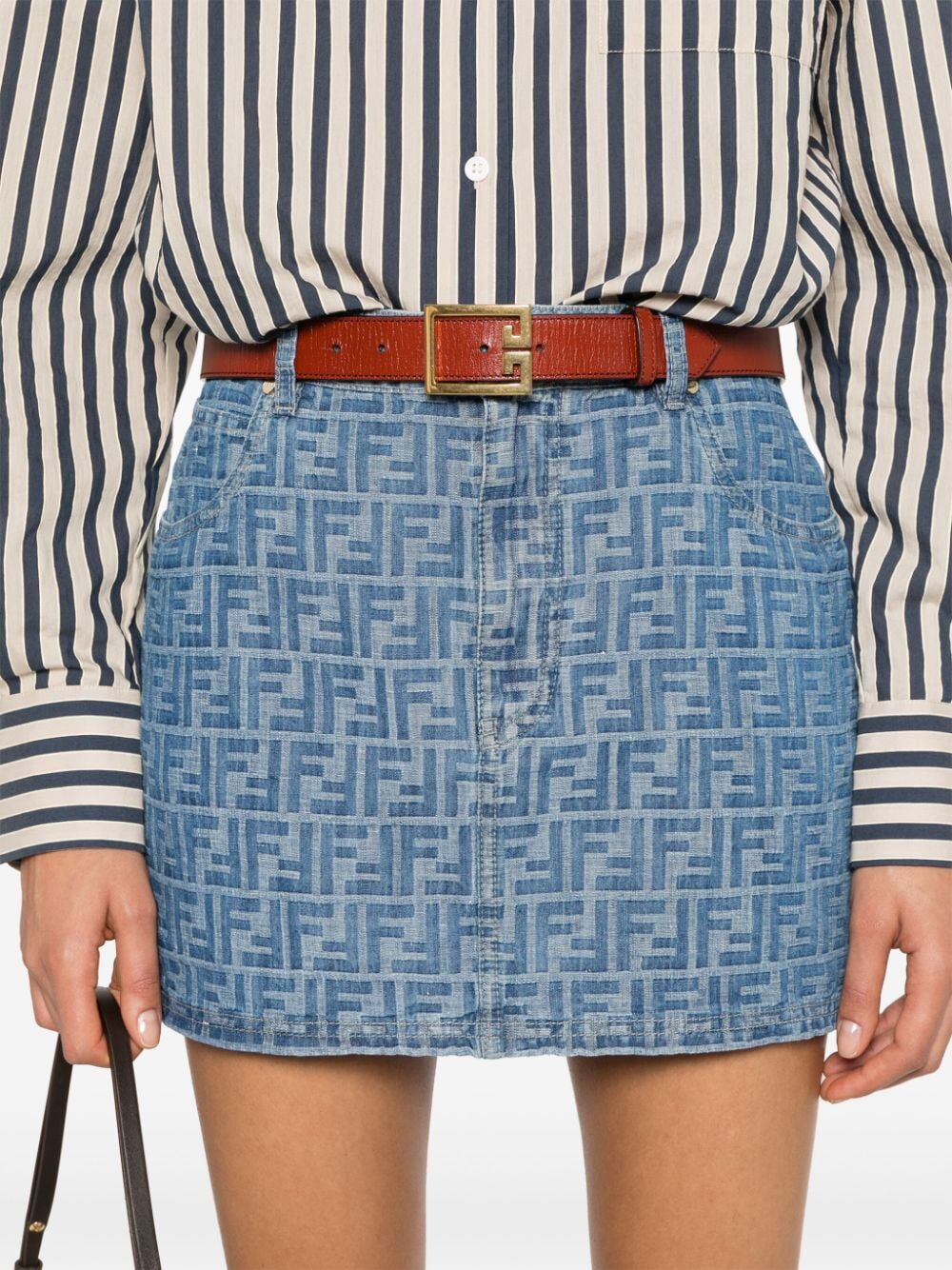 FENDI Men's Mini Chambray Skirt