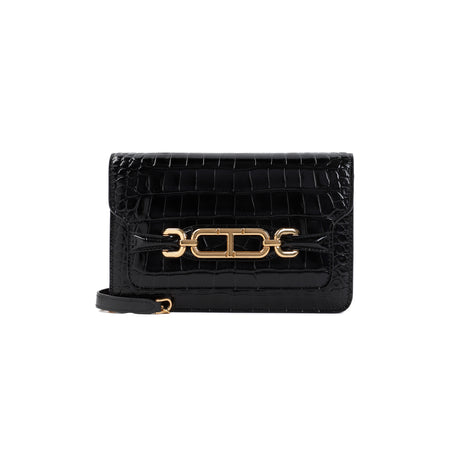 TOM FORD Mini Stamped Croc Small Shoulder Handbag