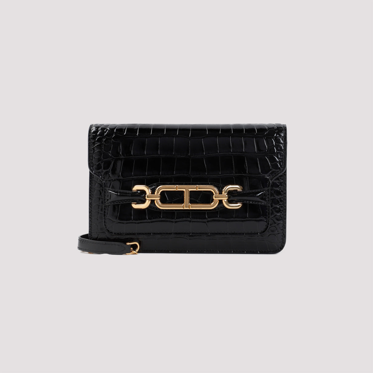 TOM FORD Mini Stamped Croc Small Shoulder Handbag