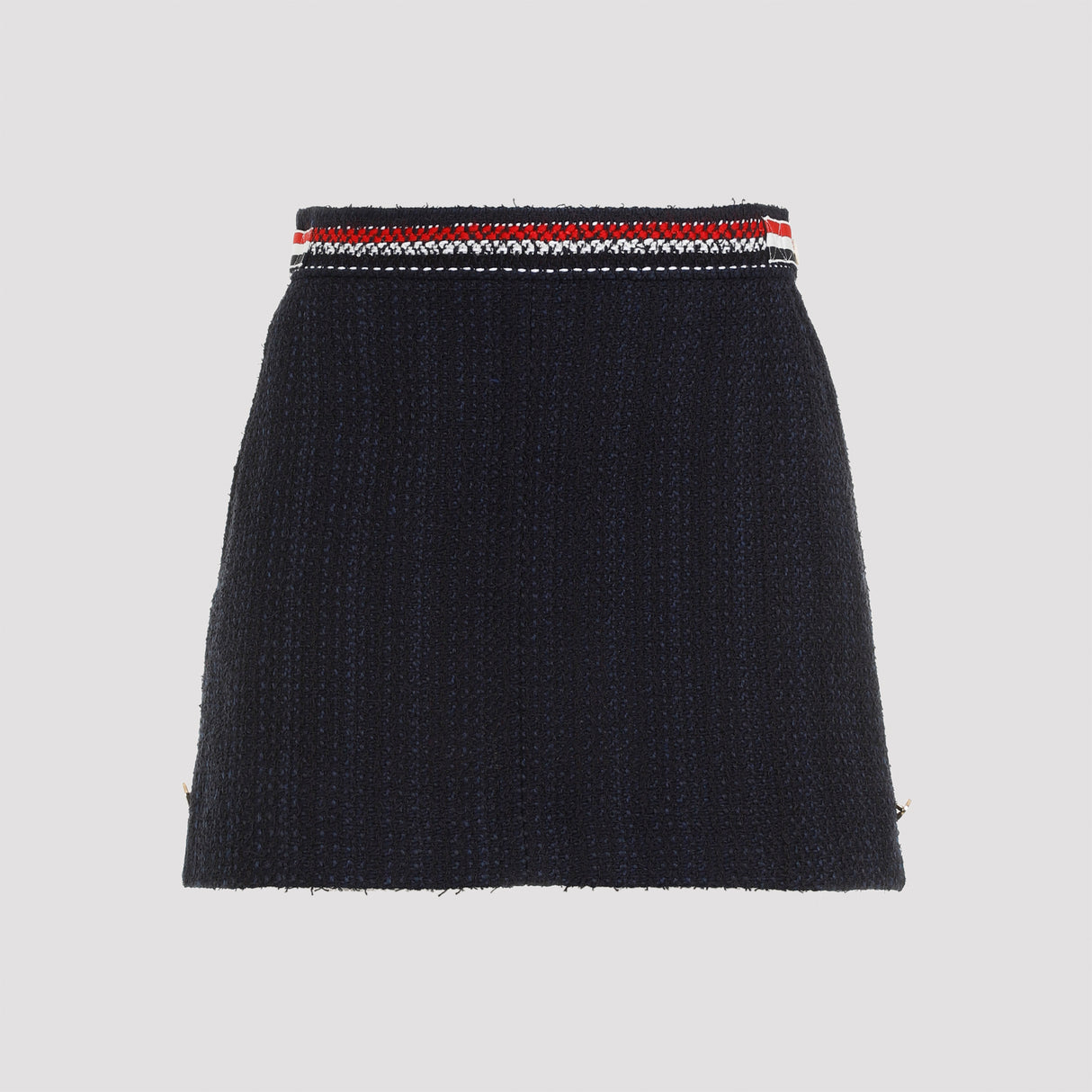 THOM BROWNE Thigh Length Mini Skirt with Side Tabs