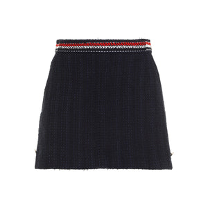 THOM BROWNE Thigh Length Mini Skirt with Side Tabs