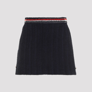 THOM BROWNE Thigh Length Mini Skirt with Side Tabs