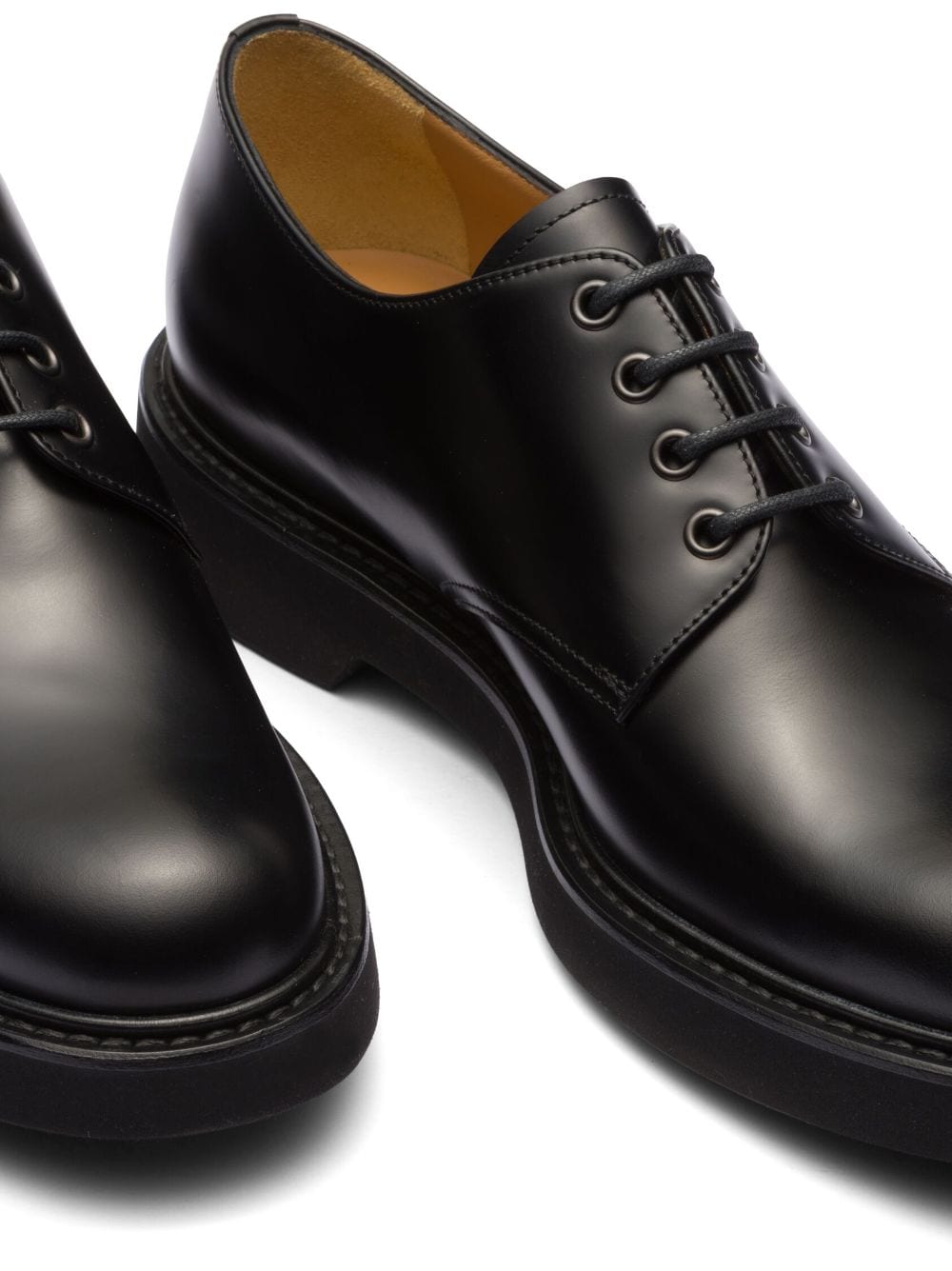 CHURCH`S Women's Classic Calf Leather Derby Dress Shoes