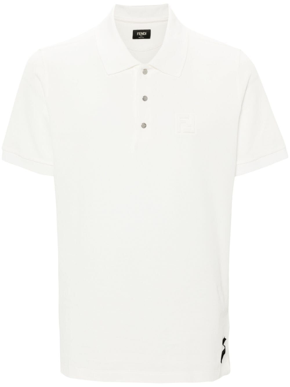 FENDI Piqué Polo Shirt with Embossed Logo