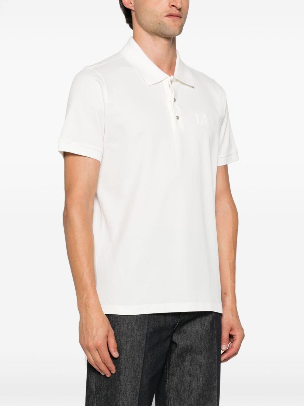 FENDI Piqué Polo Shirt with Embossed Logo