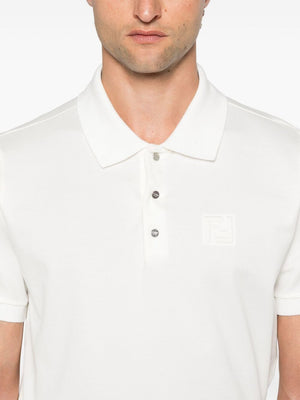 FENDI Piqué Polo Shirt with Embossed Logo