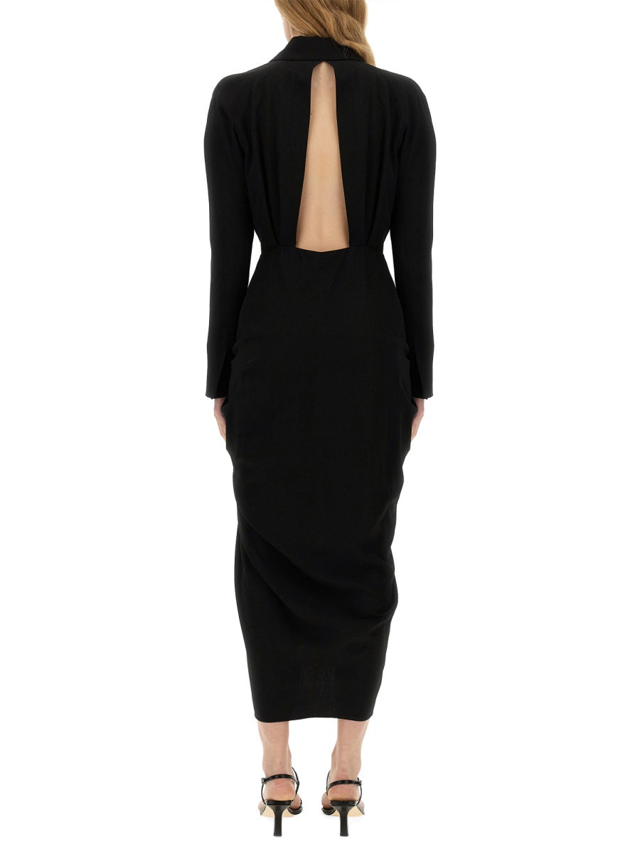 DRIES VAN NOTEN Slim Fit Midi Dress - Size 40