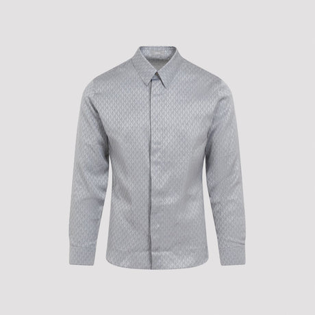 DIOR HOMME Men's Silk Long Sleeves Shirt