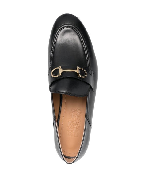 Ferragamo Gancini Hook Leather Loafers - 20MM