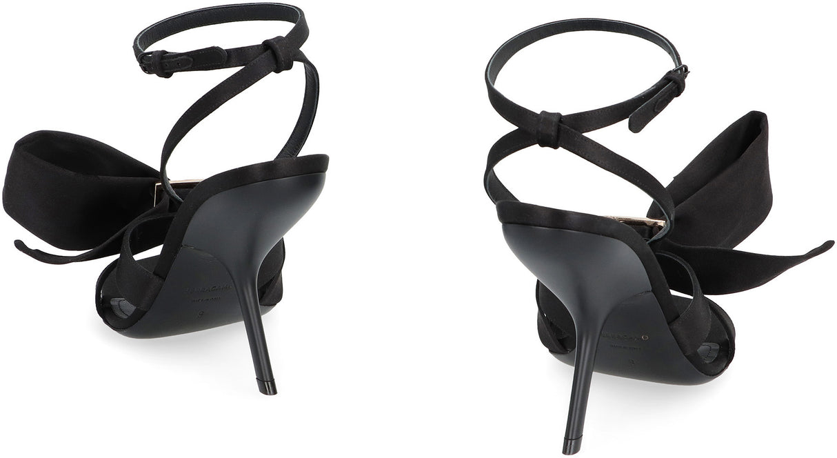 Ferragamo Helena Bow Satin Stiletto Sandals