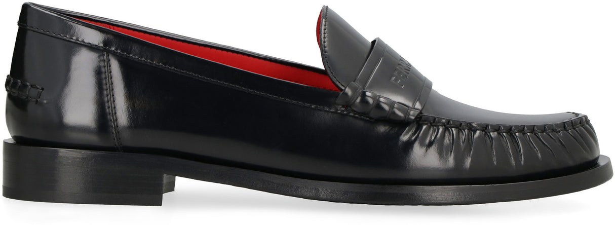 Ferragamo Brushed Leather Loafers for Women