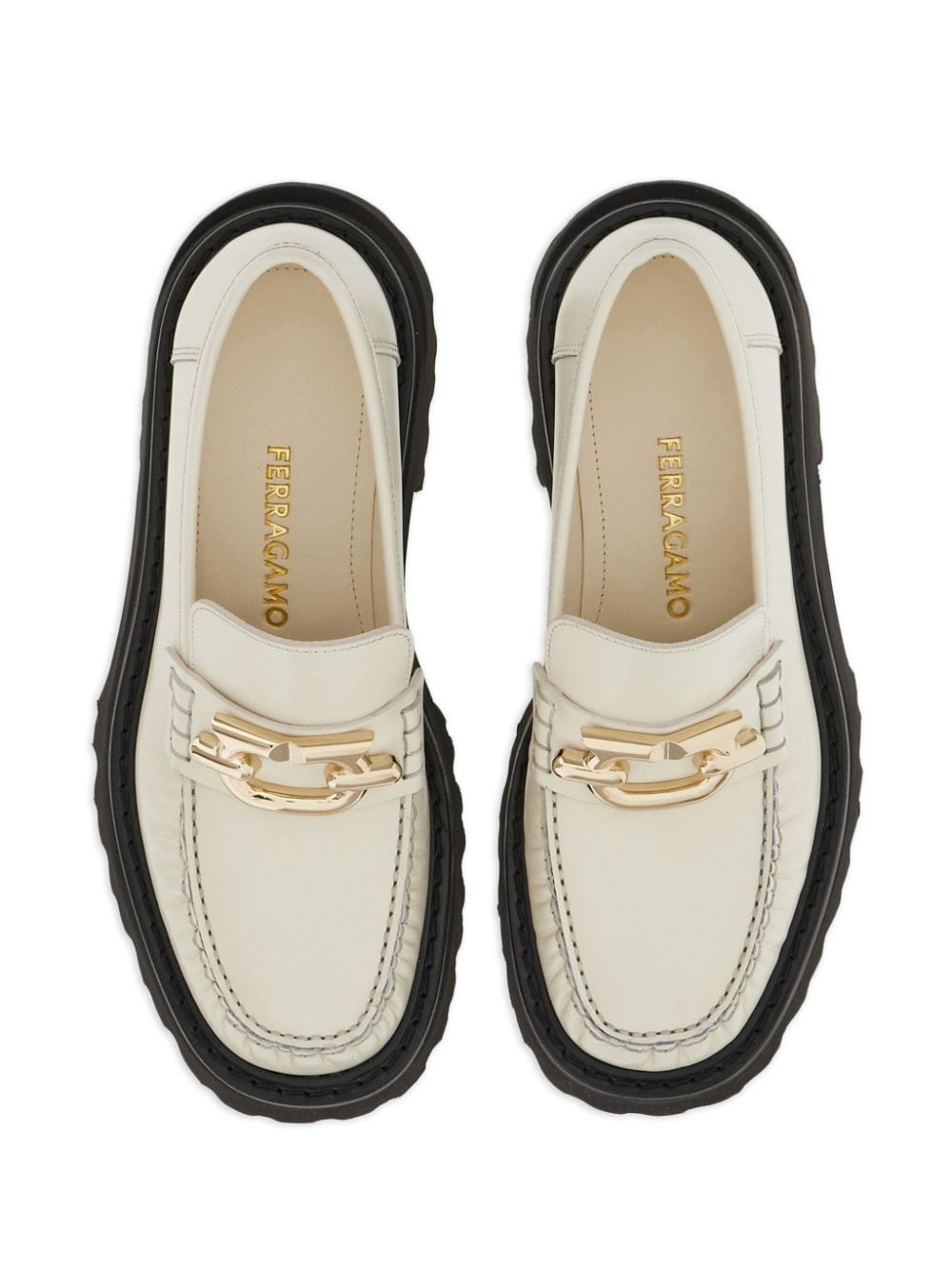 Ferragamo Women’s Gancini Hook Leather Loafers