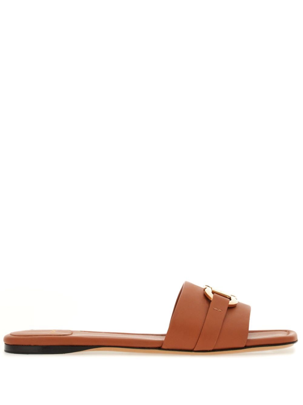 FERRAGAMO Flat Gancini Hook Slide Sandals for Women