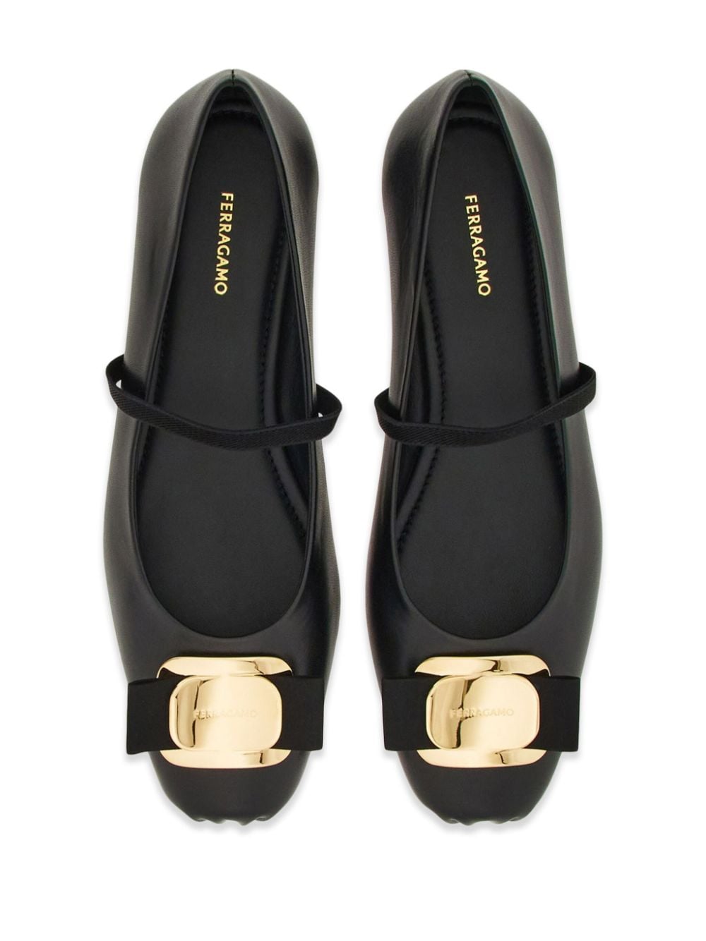 Ferragamo Signature Vara Bow Detail Ballet Flats