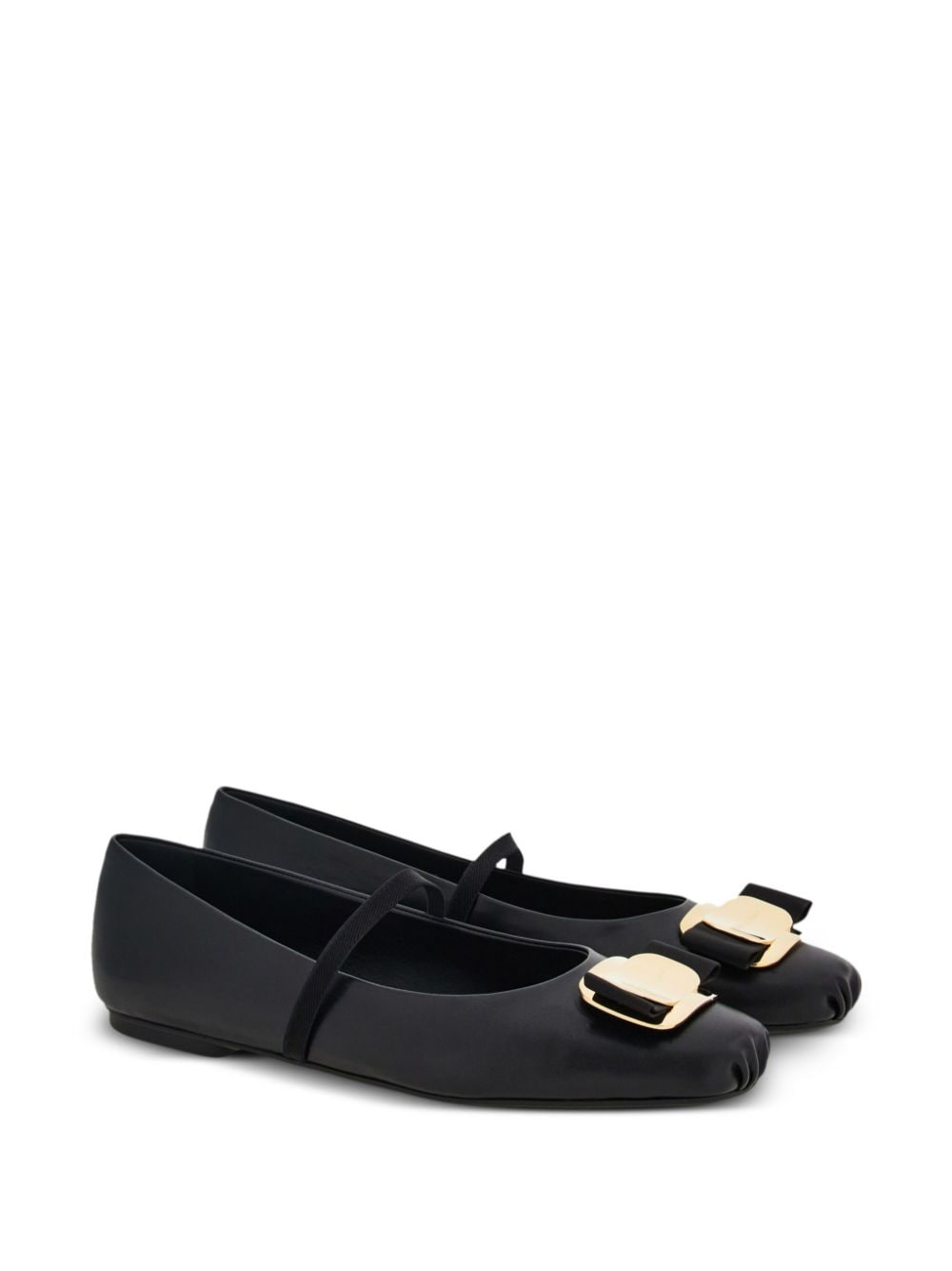 Ferragamo Signature Vara Bow Detail Ballet Flats