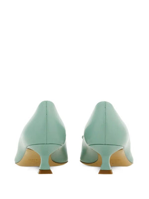 FERRAGAMO Green Pointed Toe Pumps - SS24 コレクション