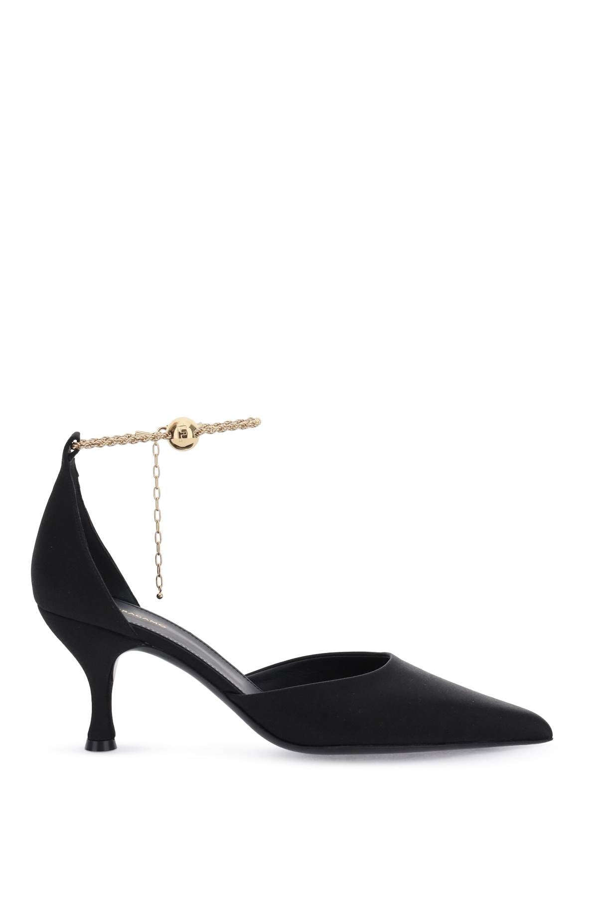 Ferragamo Elegant Pumps with Gold Chain Detail