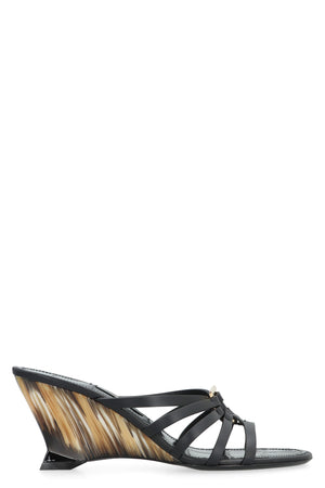 Ferragamo Elegant Leather Slide Sandals