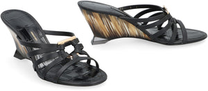 Ferragamo Elegant Leather Slide Sandals