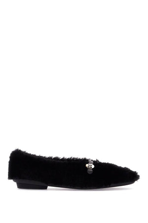 Ferragamo Shearling Ballet Flats