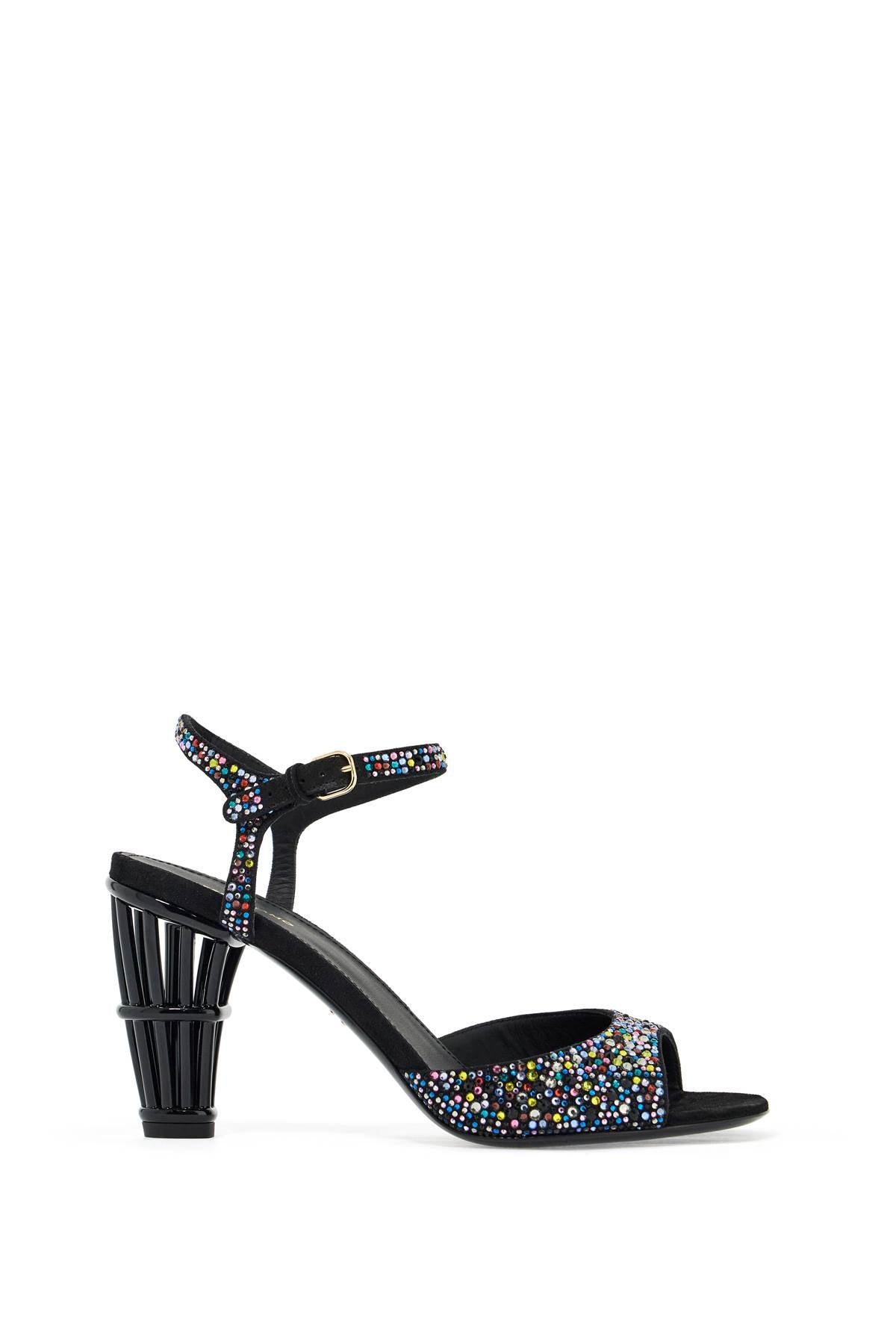 Ferragamo Crystal Cage High Heel Sandals