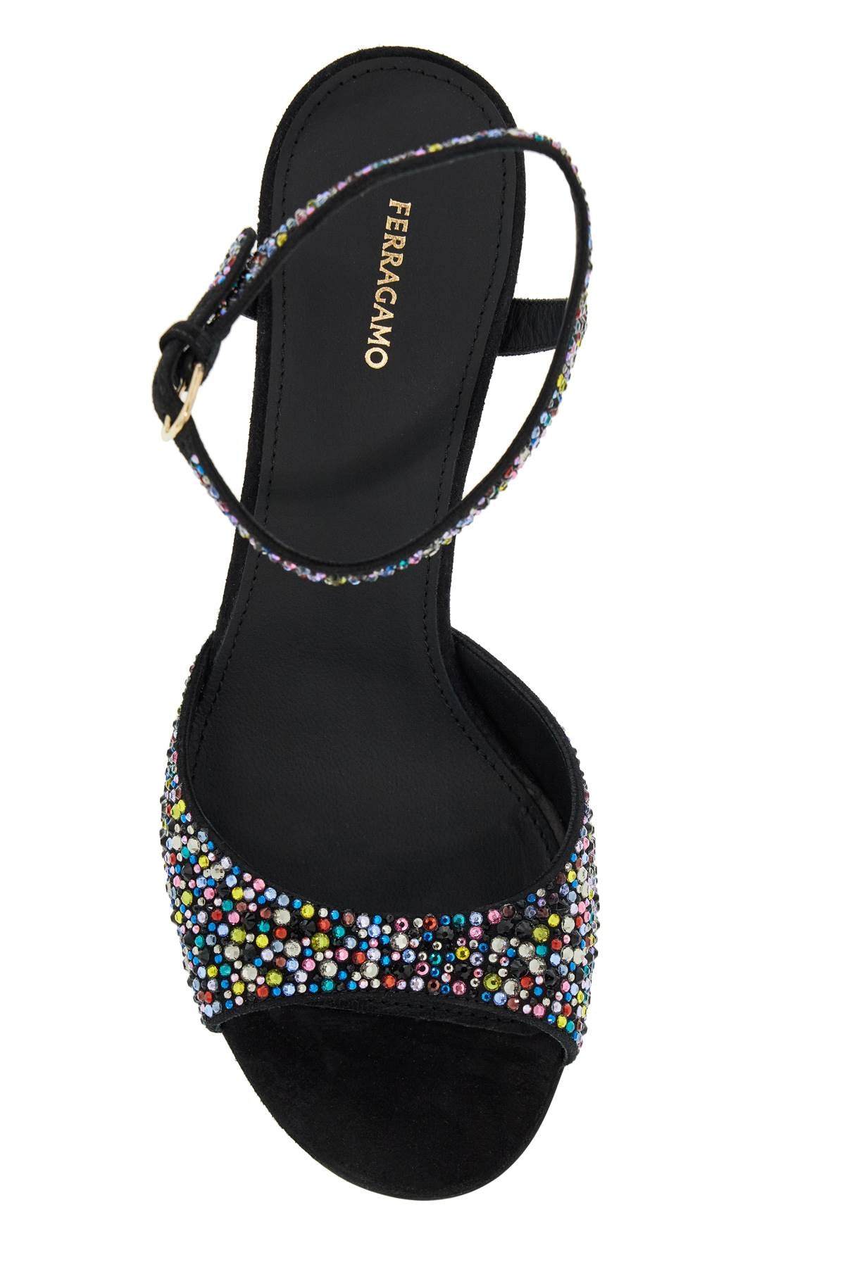 Ferragamo Crystal Cage High Heel Sandals