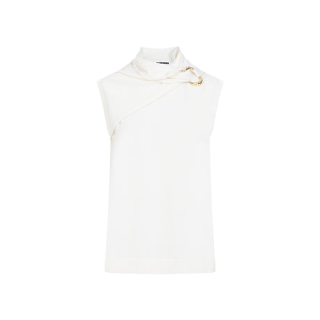 JIL SANDER Draped Knit Tank Top