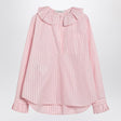 PHILOSOPHY DI LORENZO SERAFINI Striped Blouse with Ruffles