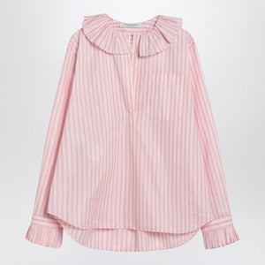 PHILOSOPHY DI LORENZO SERAFINI Striped Blouse with Ruffles