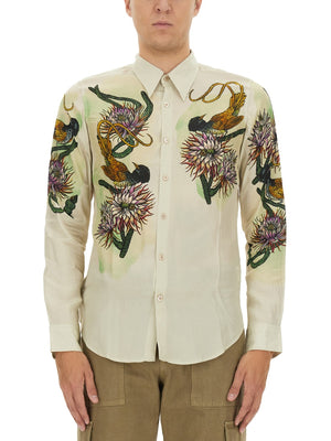 DRIES VAN NOTEN Stylish Printed Slim Fit Shirt - Size 50