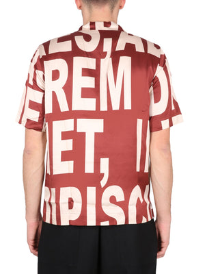 DRIES VAN NOTEN Men's Mini Bowling Collar Shirt