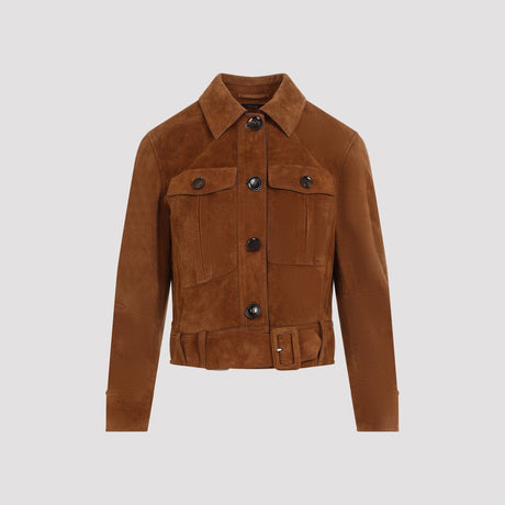 TOM FORD Cropped Leather Jacket for a Chic Urban Look