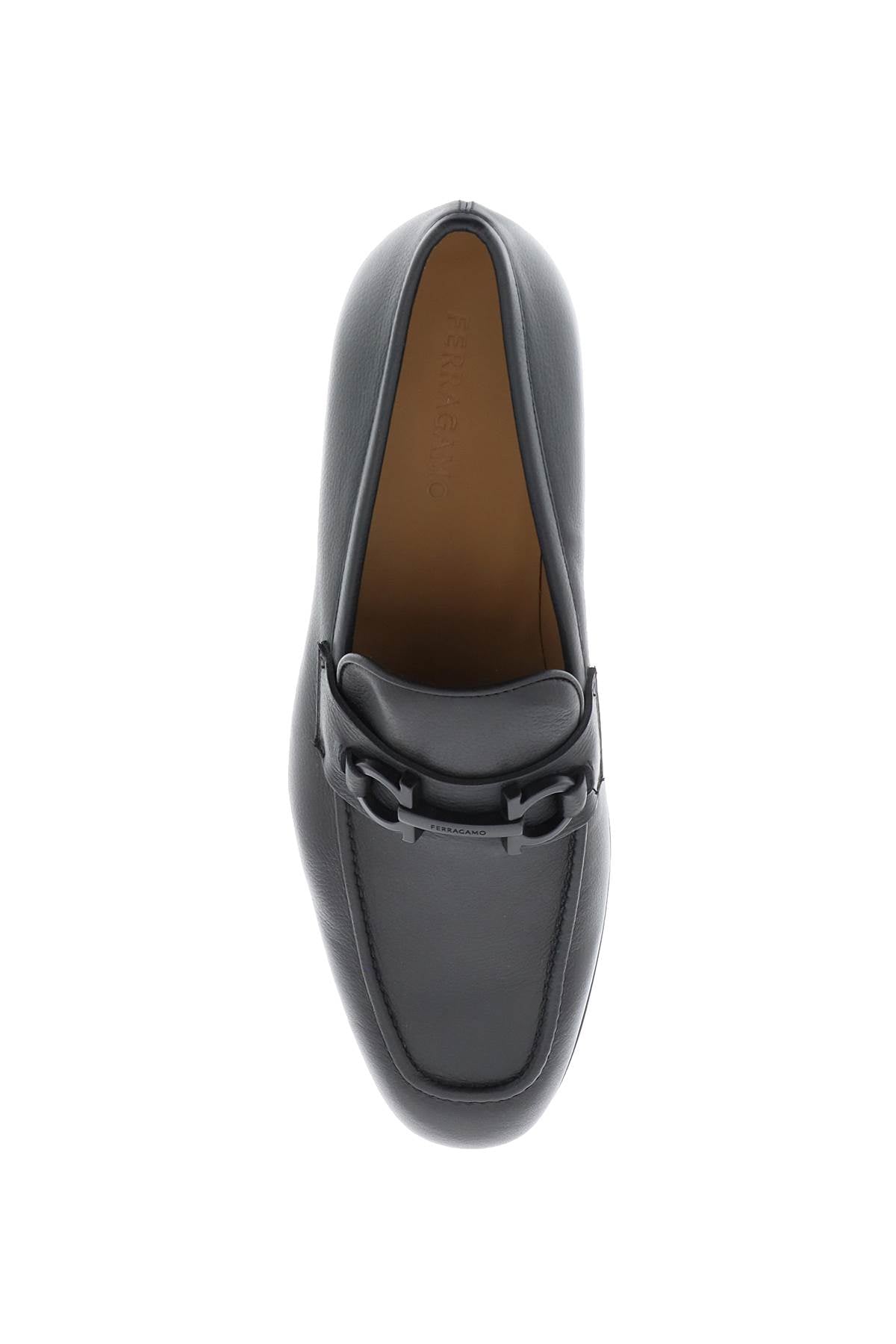 Ferragamo Gancini Hook Ornament Loafers - EEE Fit