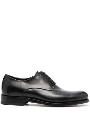 Ferragamo Stylish Men's Grey Calf Leather Loafers for Fall/Winter 2023