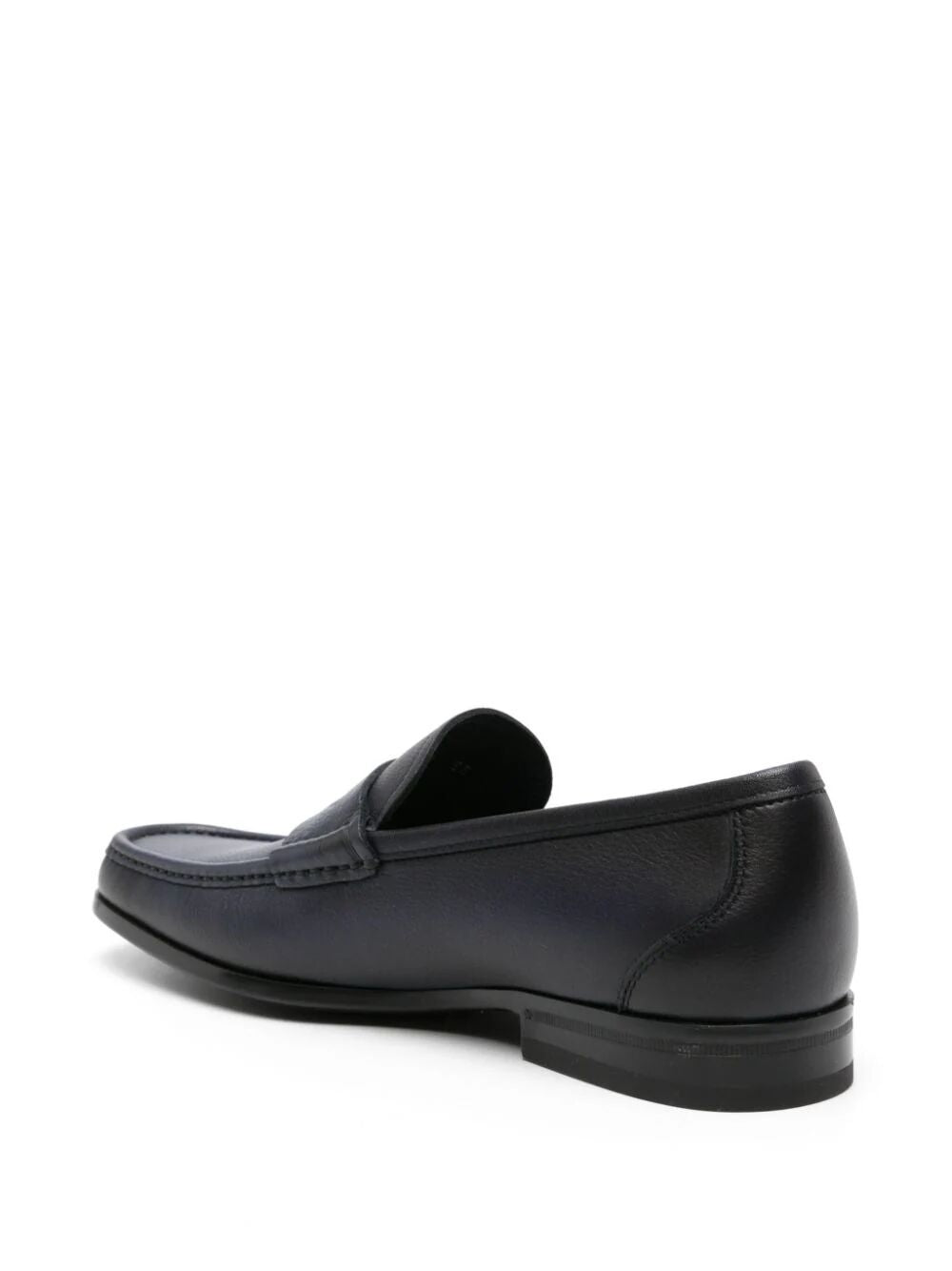 Ferragamo Debossed Leather Loafers for Men