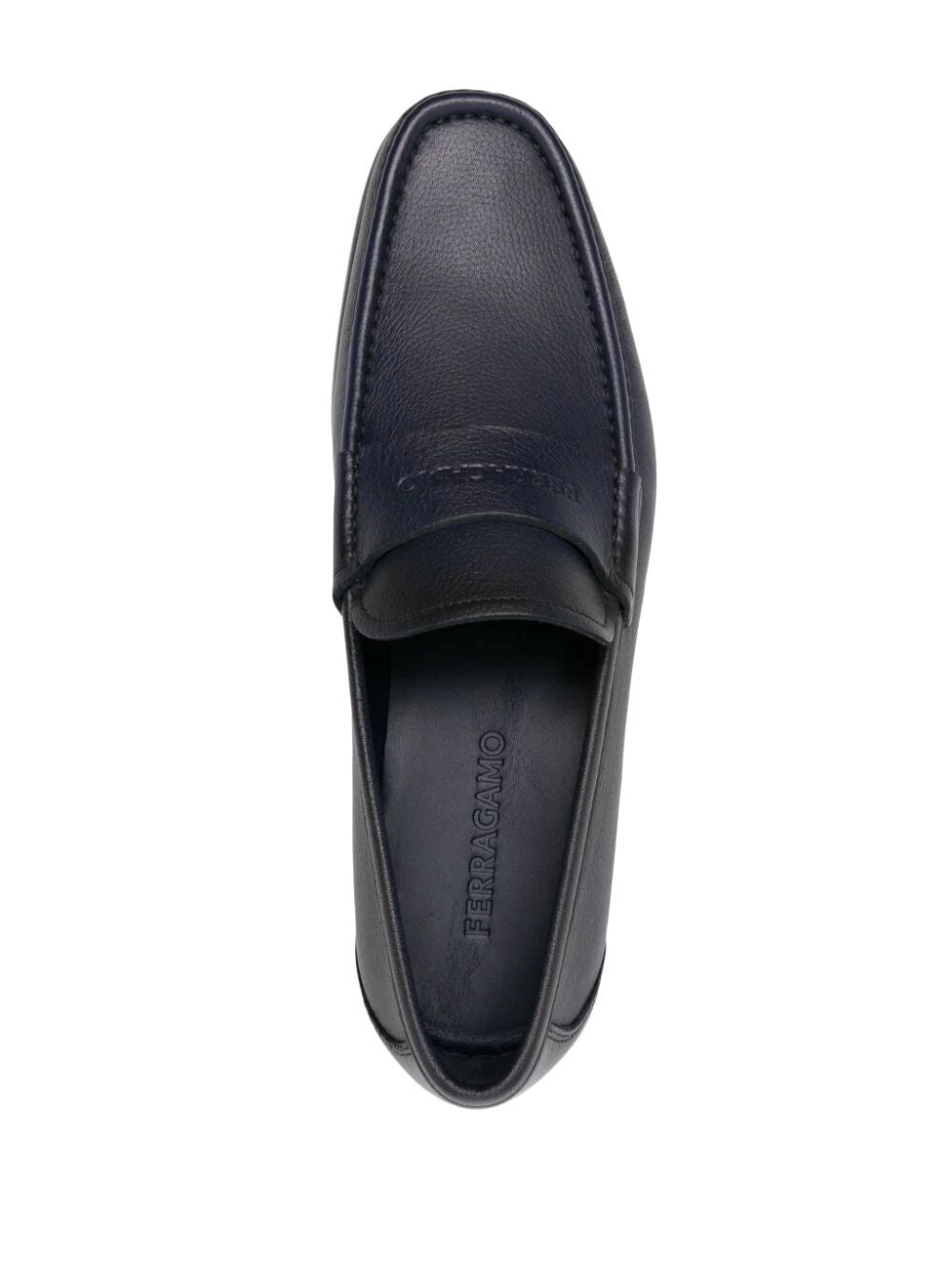 Ferragamo Debossed Leather Loafers for Men