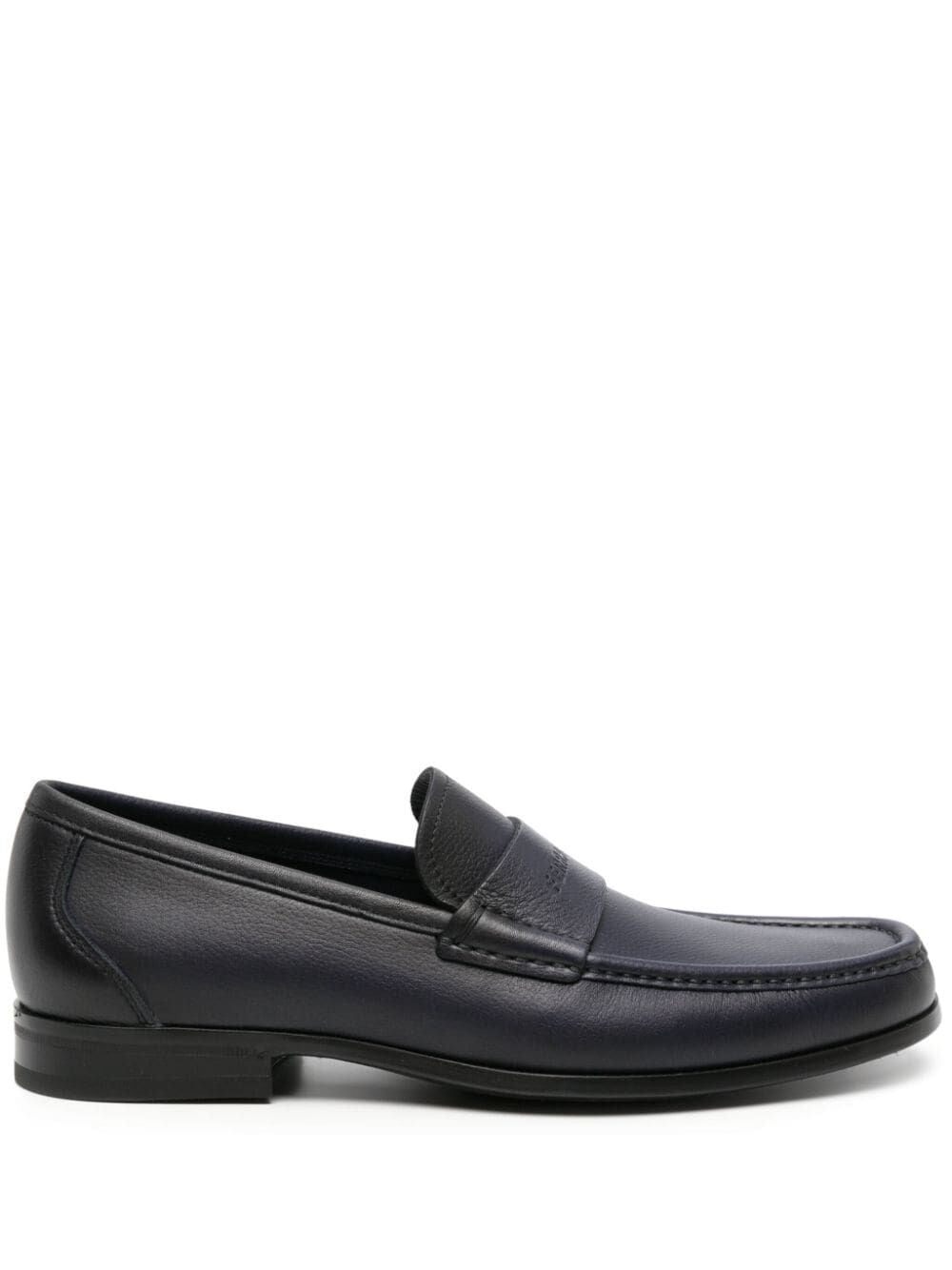 Ferragamo Debossed Leather Loafers for Men