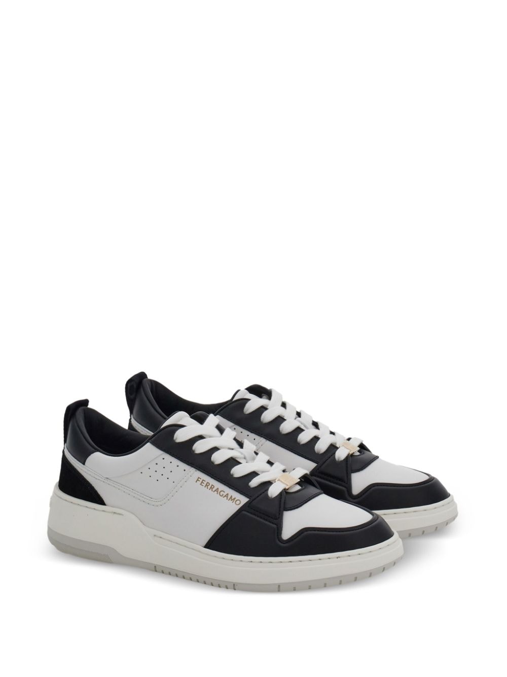 Ferragamo Two-Tone Leather Sneakers for Men