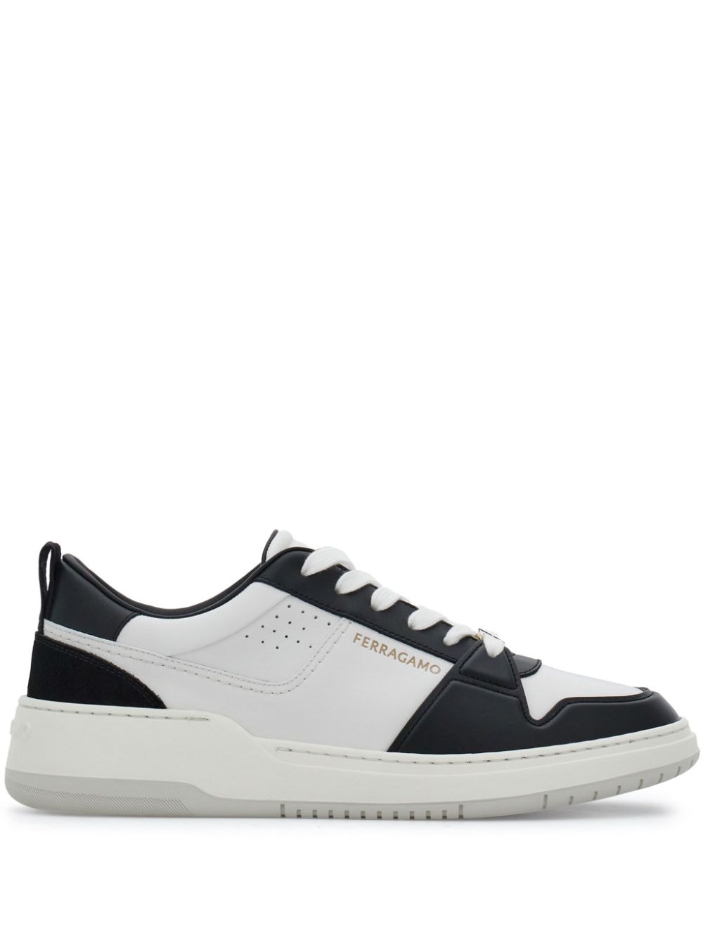 Ferragamo Two-Tone Leather Sneakers for Men