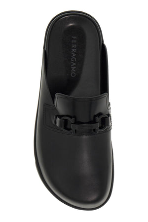 Ferragamo Ornamented Gancini Hook Flat Shoes for Men