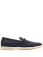 Ferragamo Casual Leather Loafers with Gancini Hook Buckle