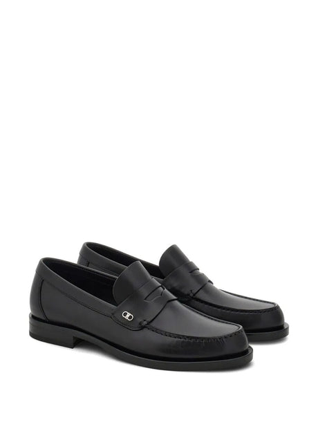 Ferragamo Mini Gancini Hook Buckle Bacchus Loafers for Men