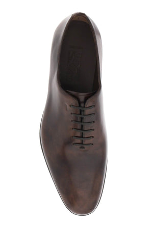 Ferragamo Shiny Leather Oxford Lace-Ups EEE Fit