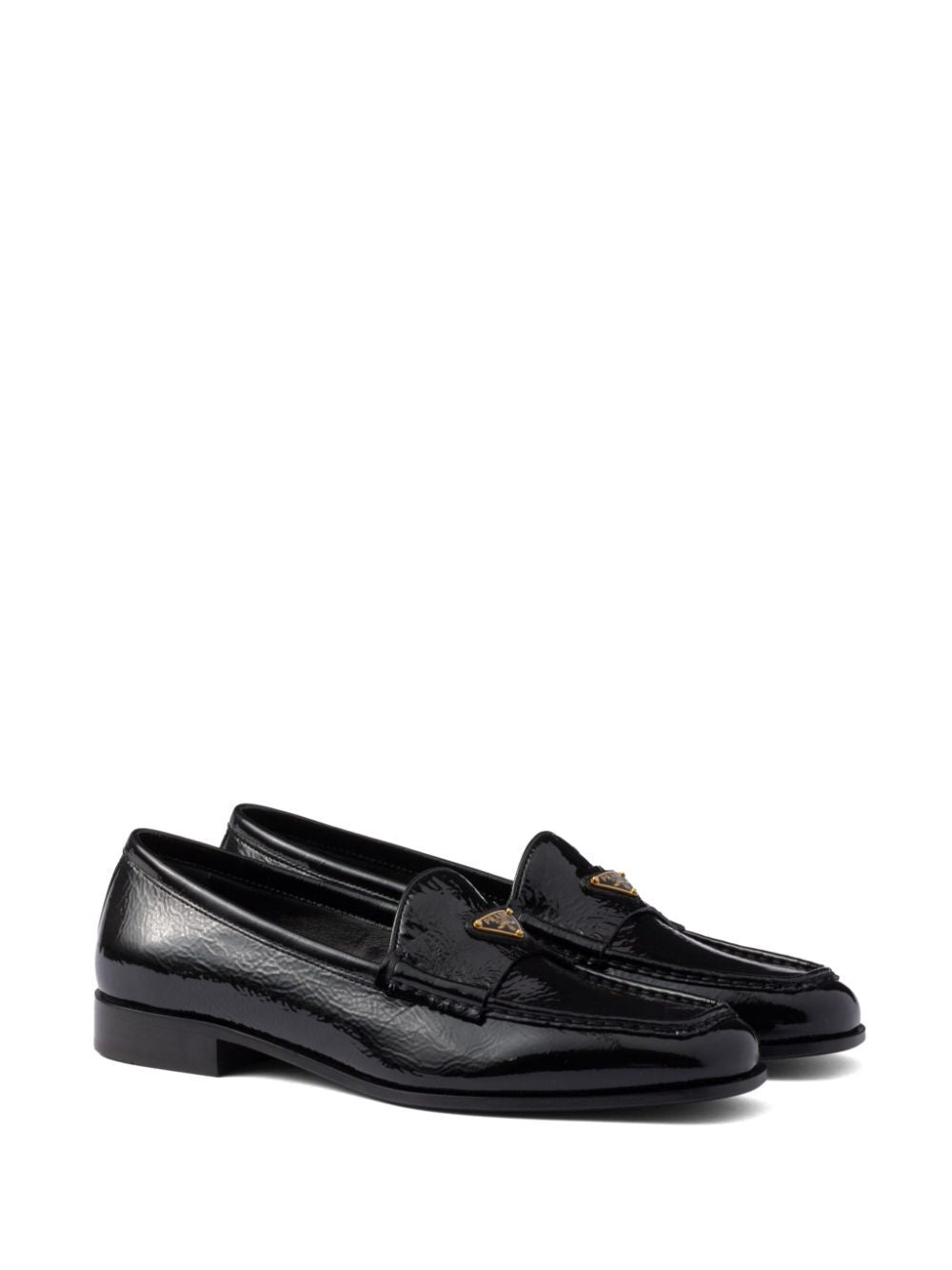 PRADA Sleek Patent Leather Loafers - 2 cm Heel