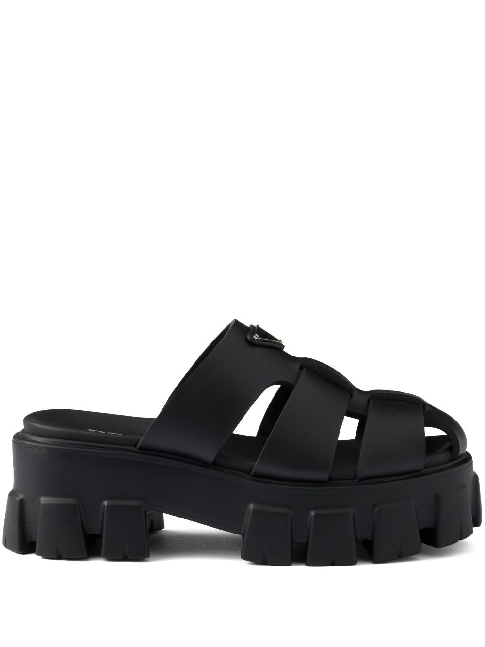 PRADA Monolith Rubber Flat Shoes with 5.5 cm Heel